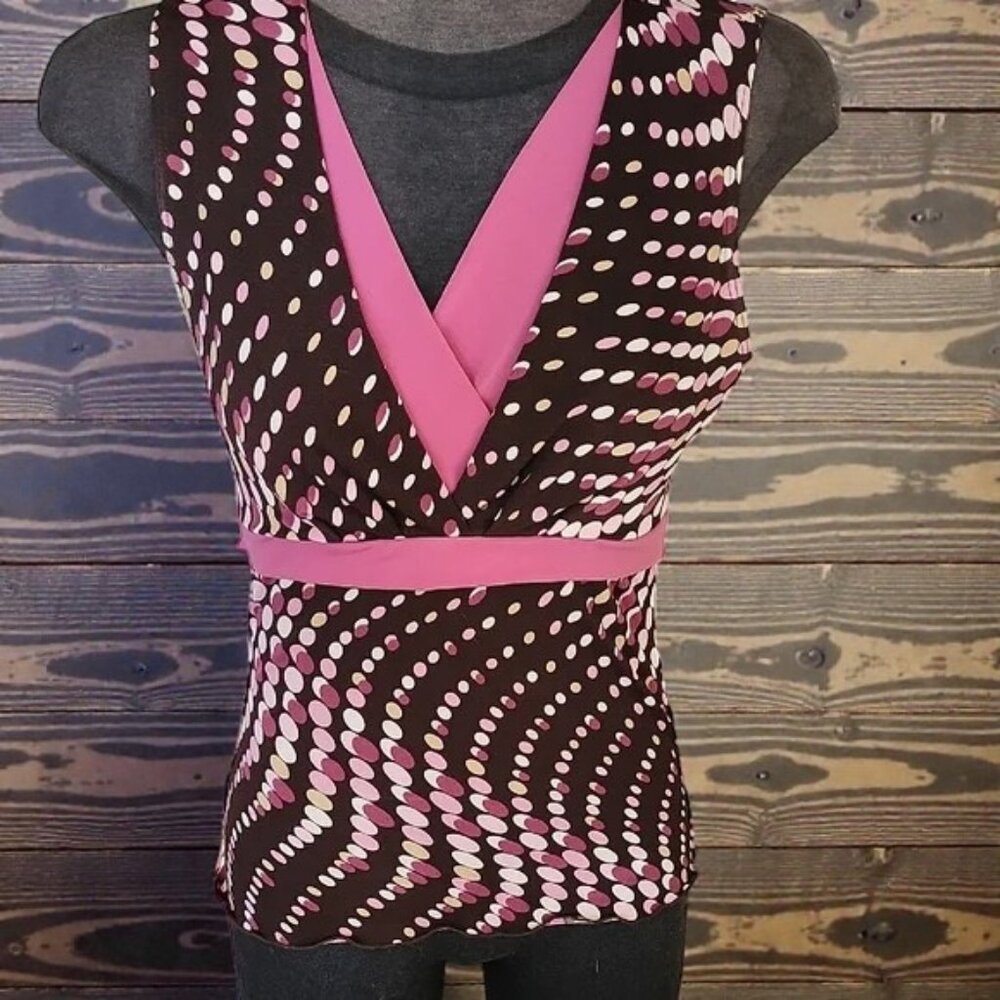 Pink and Brown Women's Top